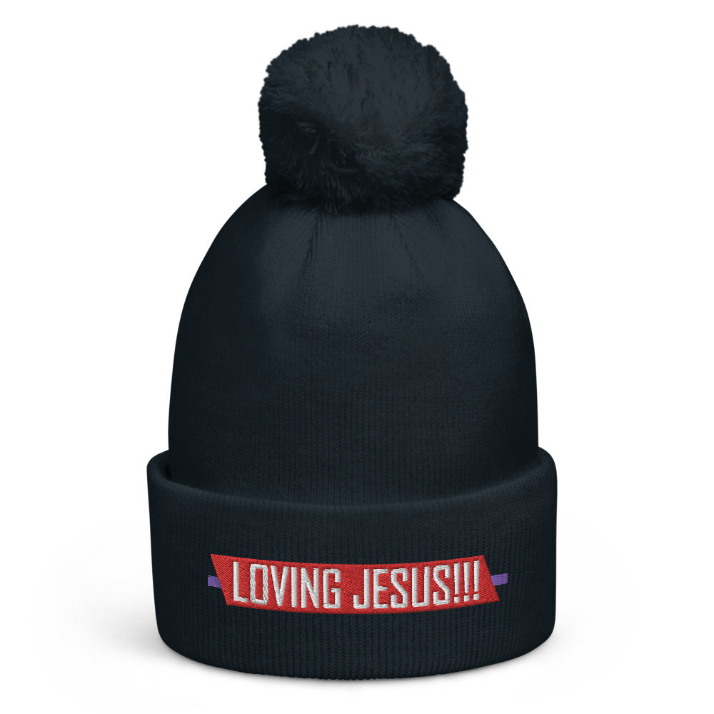 "LOVING JESUS" - Pom pom beanie