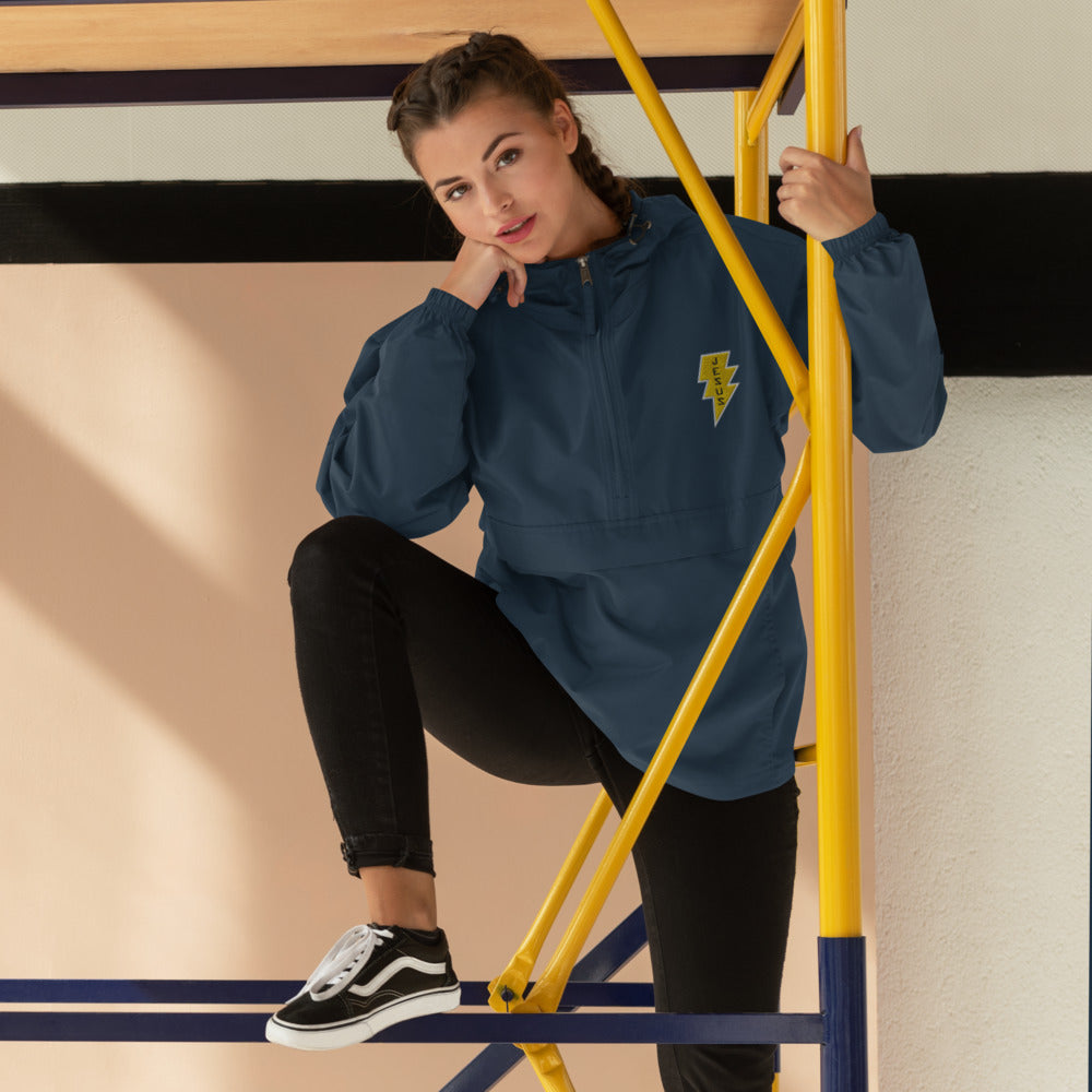 "JESUS" - Embroidered Champion Packable Jacket