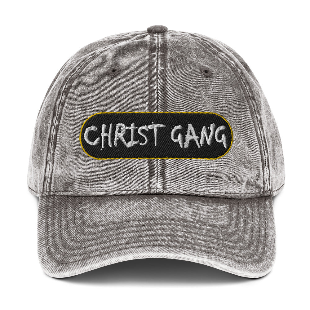 "CHRIST GANG" -  Vintage Cotton Twill Cap