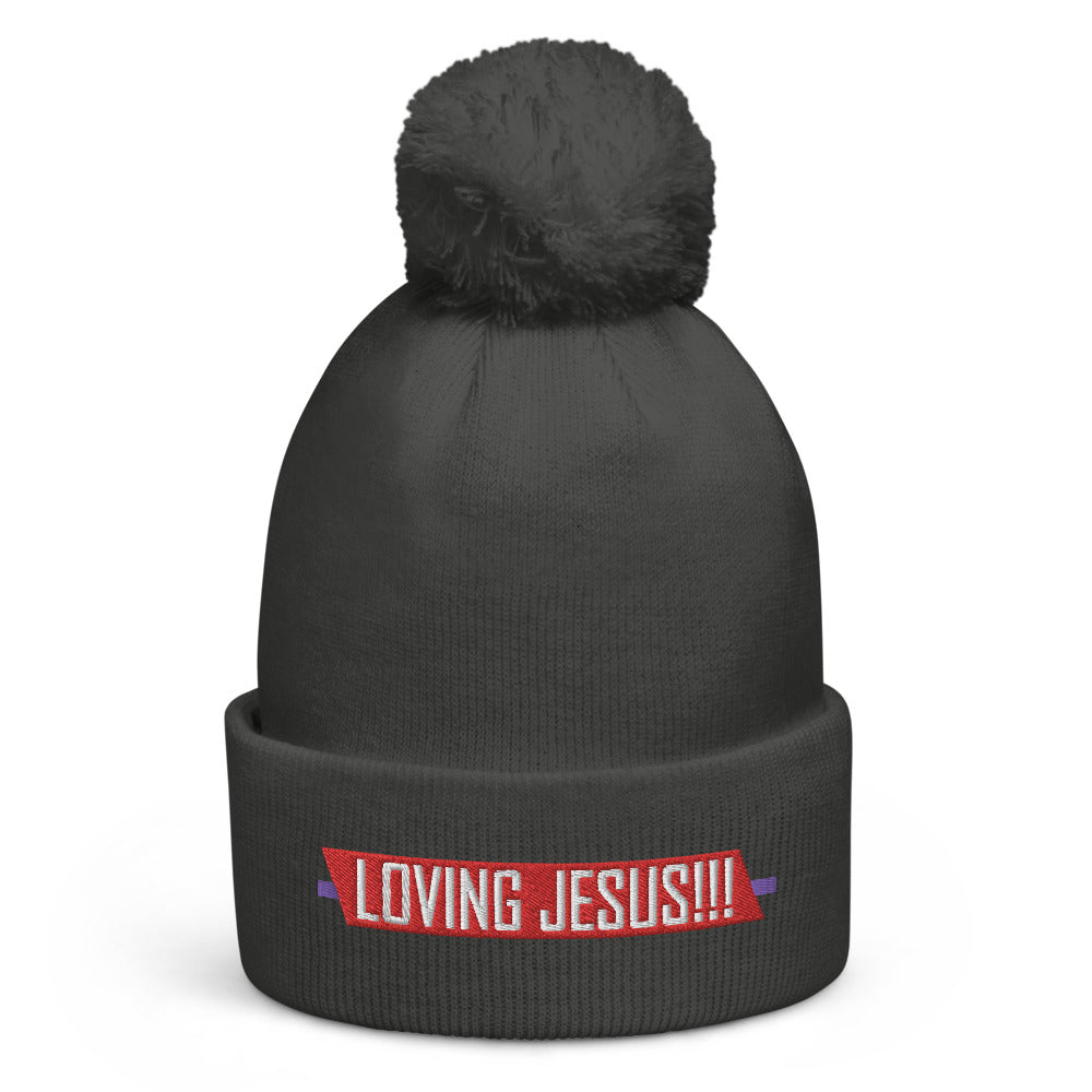 "LOVING JESUS" - Pom pom beanie