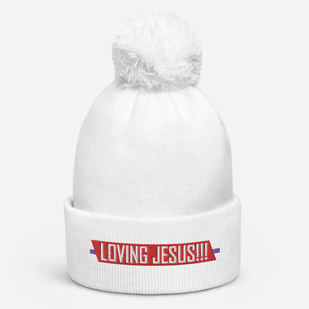"LOVING JESUS" - Pom pom beanie