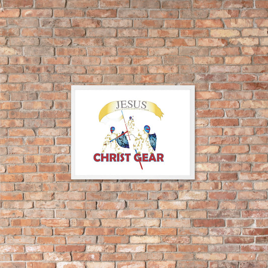"CHRIST GEAR" - Framed poster