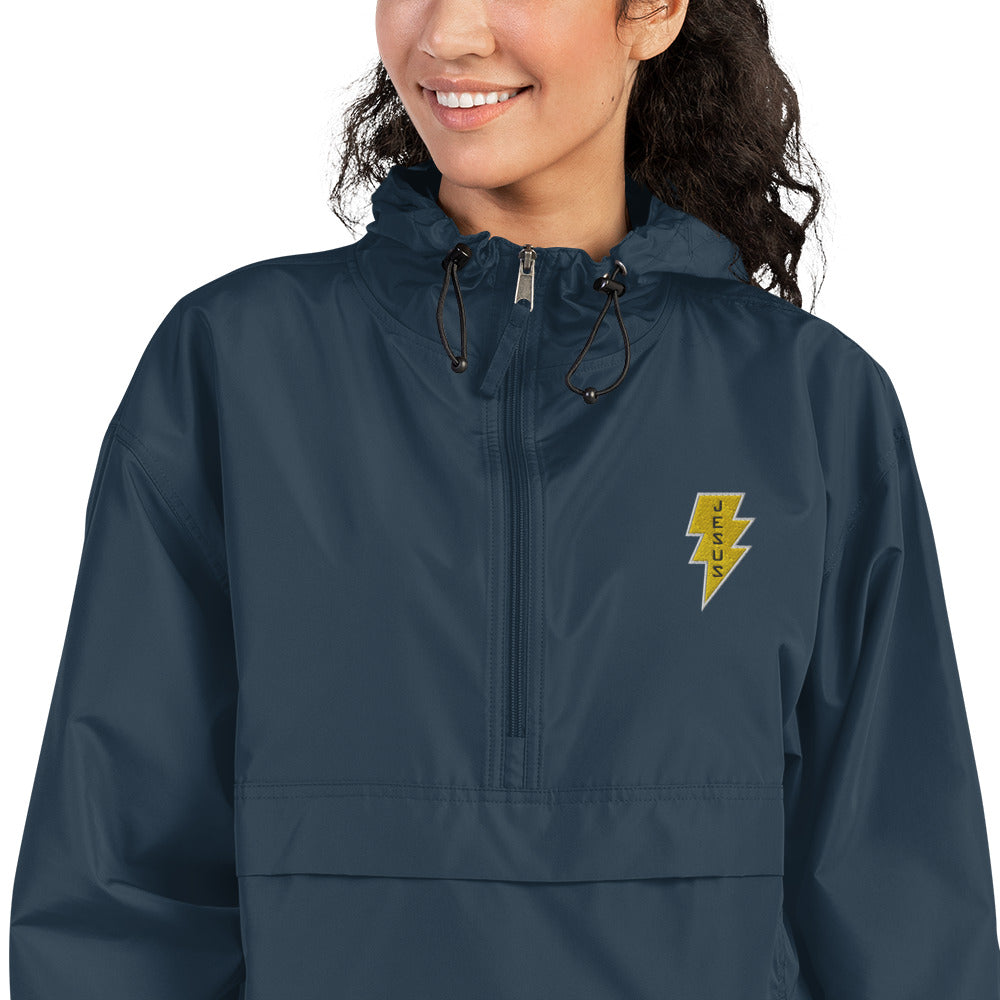 "JESUS" - Embroidered Champion Packable Jacket