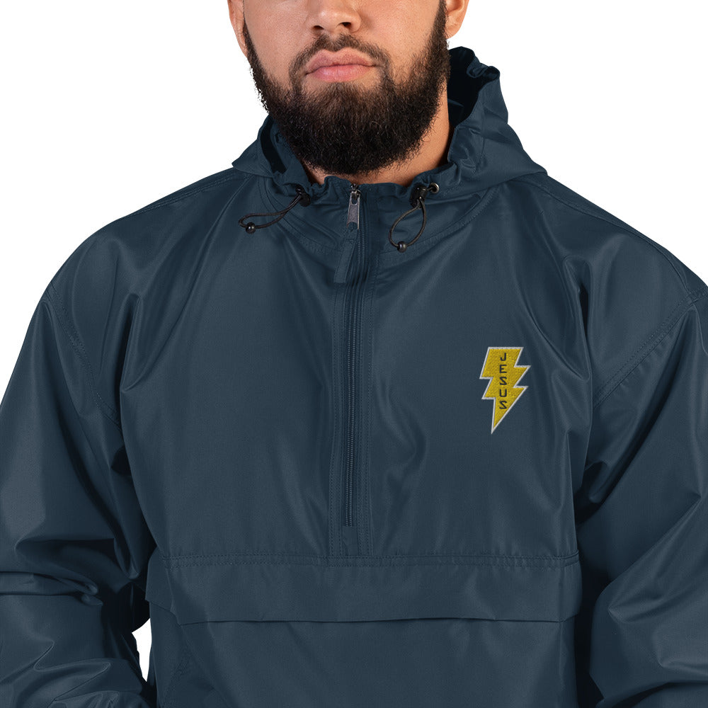 "JESUS" - Embroidered Champion Packable Jacket