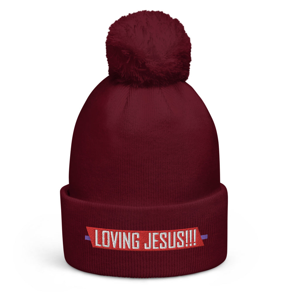 "LOVING JESUS" - Pom pom beanie