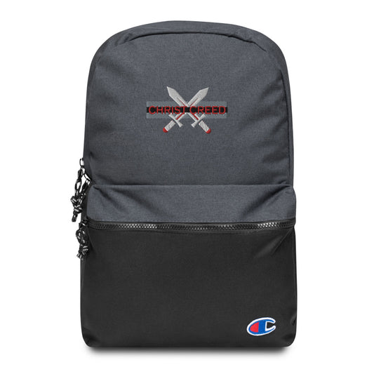 "CHRIST CREED" - Embroidered Champion Backpack