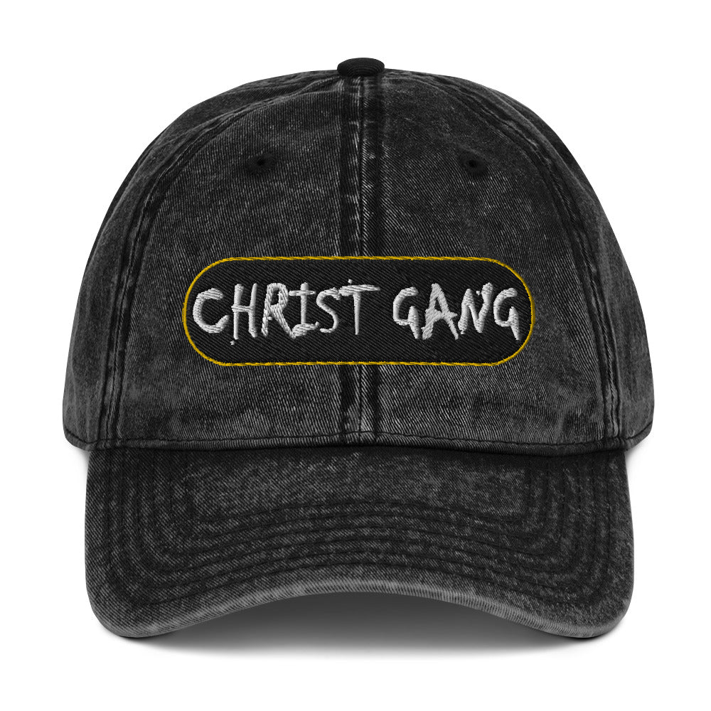 "CHRIST GANG" -  Vintage Cotton Twill Cap