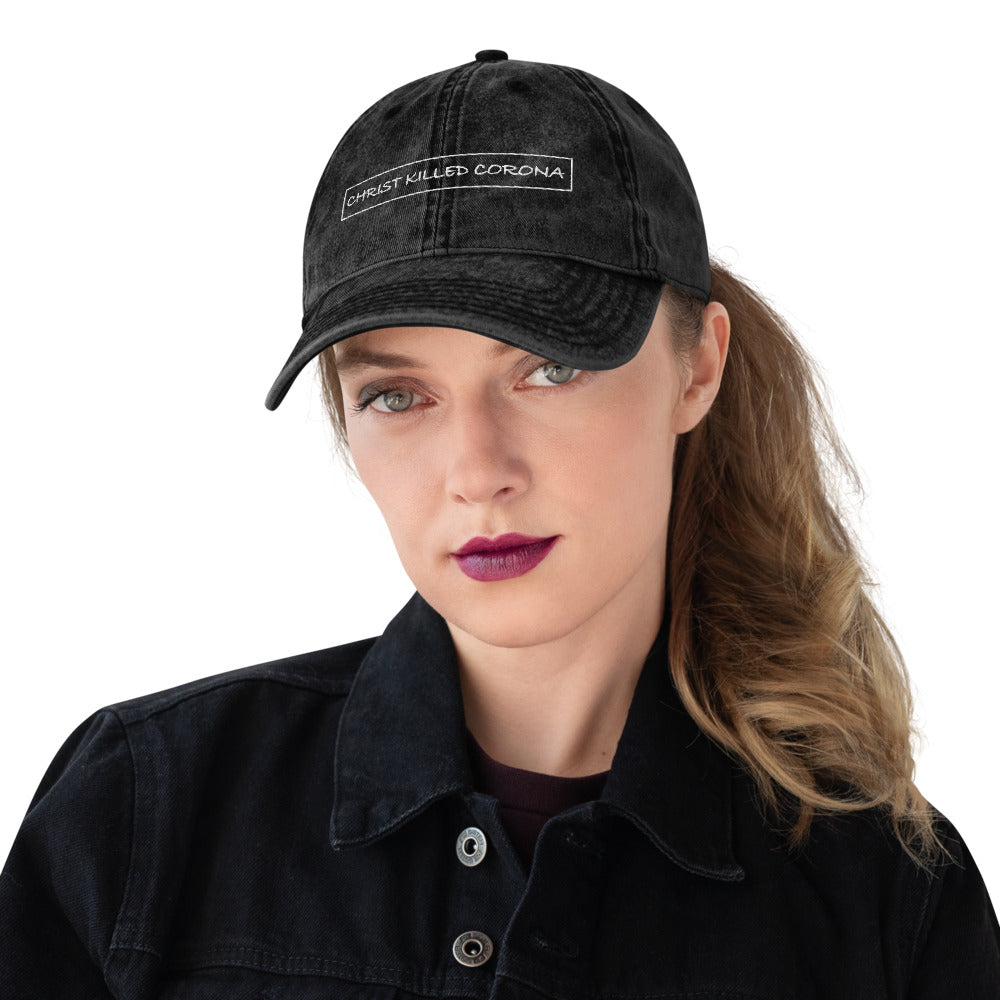 "CHRIST KILLED CORONA" - Vintage Cotton Twill Cap