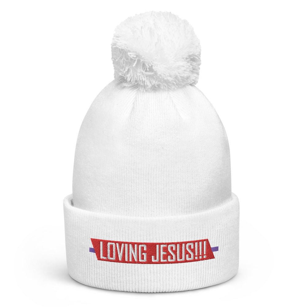 "LOVING JESUS" - Pom pom beanie