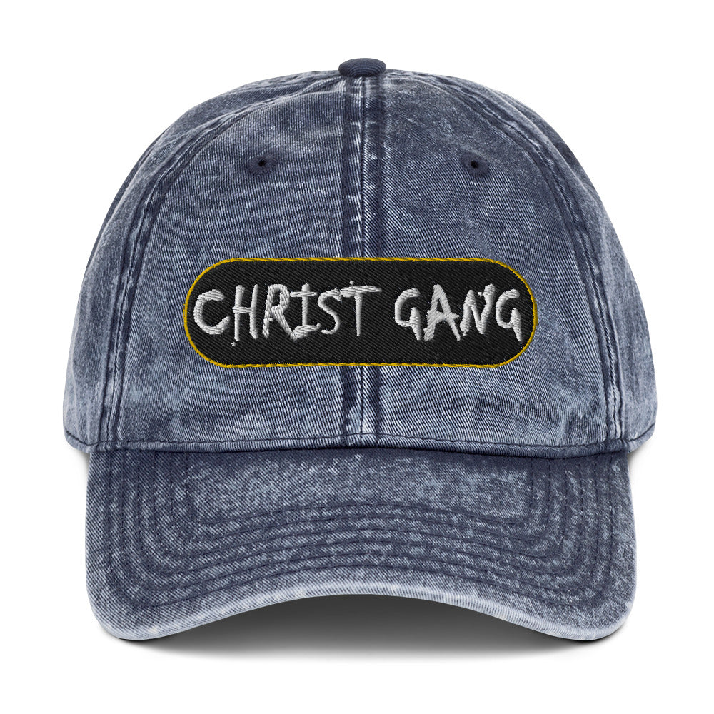 "CHRIST GANG" -  Vintage Cotton Twill Cap