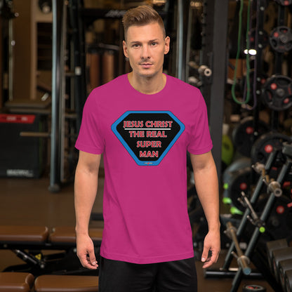 "JESUS CHRIST THE REAL SUPER MAN" - Short-Sleeve Unisex T-Shirt