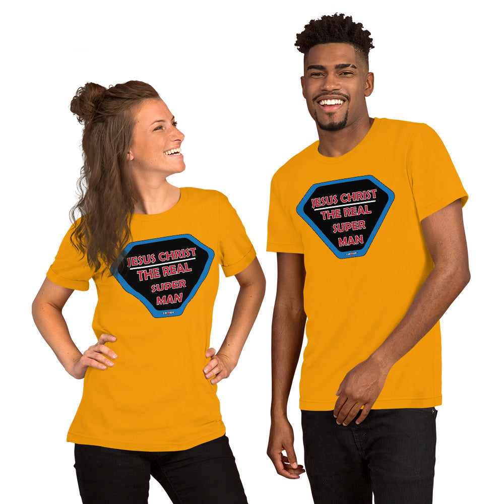 "JESUS CHRIST THE REAL SUPER MAN" - Short-Sleeve Unisex T-Shirt