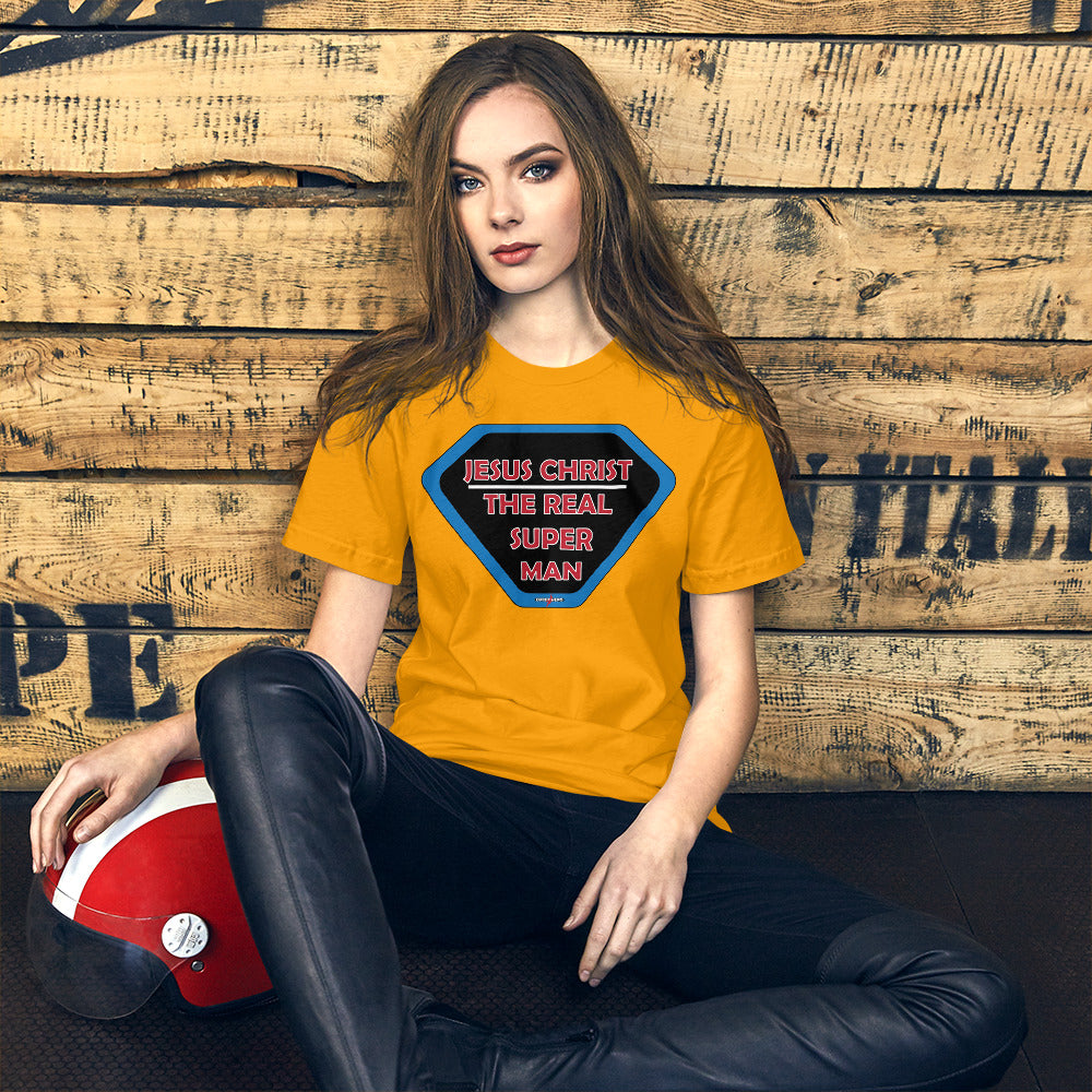 "JESUS CHRIST THE REAL SUPER MAN" - Short-Sleeve Unisex T-Shirt