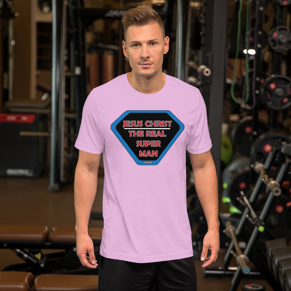 "JESUS CHRIST THE REAL SUPER MAN" - Short-Sleeve Unisex T-Shirt