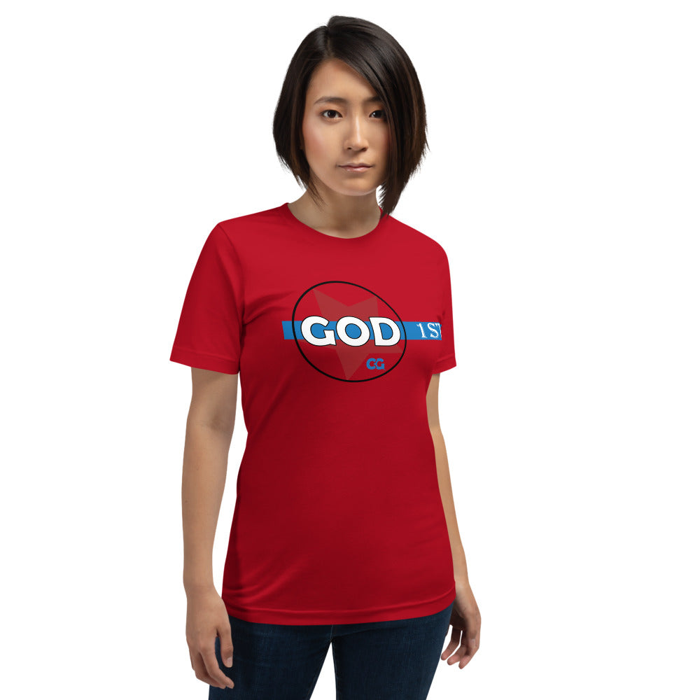 "GOD 1ST" - Short-Sleeve Unisex T-Shirt