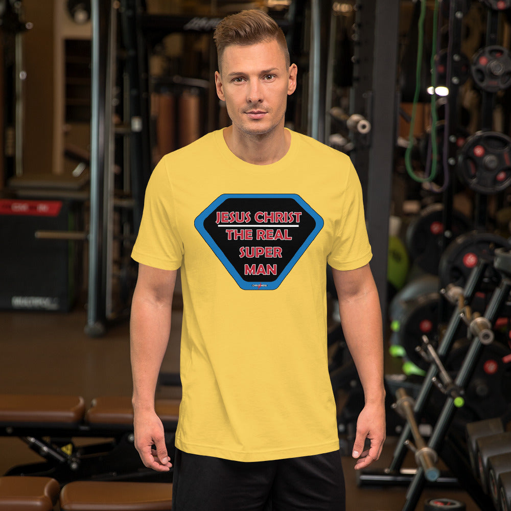 "JESUS CHRIST THE REAL SUPER MAN" - Short-Sleeve Unisex T-Shirt