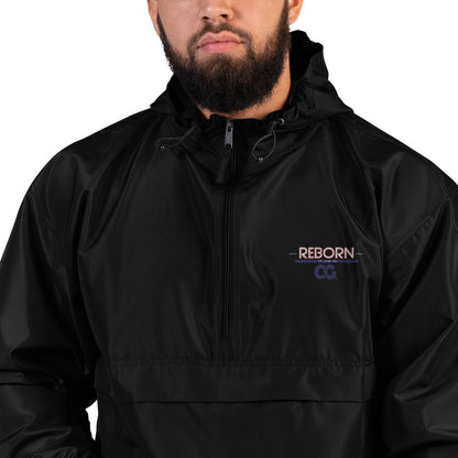 "REBORN" - Embroidered Champion Packable Jacket