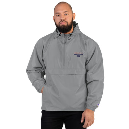 "REBORN" - Embroidered Champion Packable Jacket