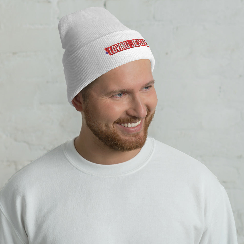 "LOVING JESUS" - Cuffed Beanie