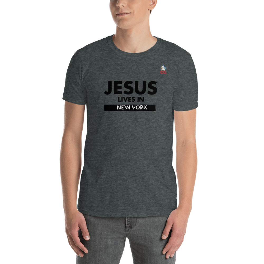 "JESUS LIVES IN NEW YORK" - Short-Sleeve Unisex T-Shirt