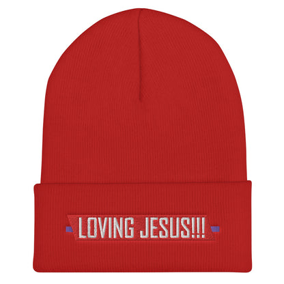 "LOVING JESUS" - Cuffed Beanie