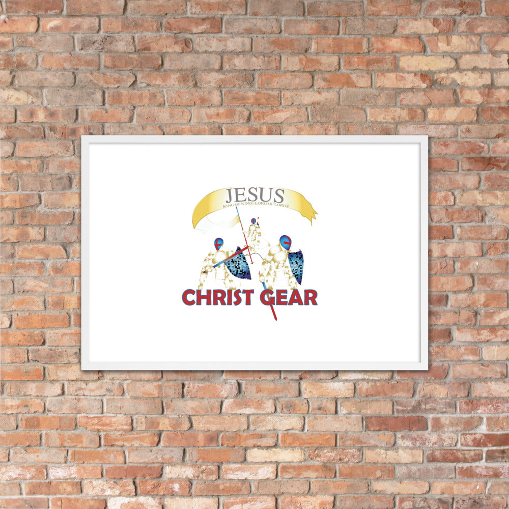 "CHRIST GEAR" - Framed poster