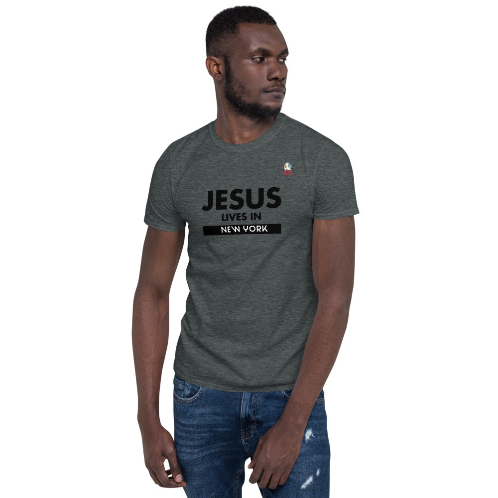 "JESUS LIVES IN NEW YORK" - Short-Sleeve Unisex T-Shirt