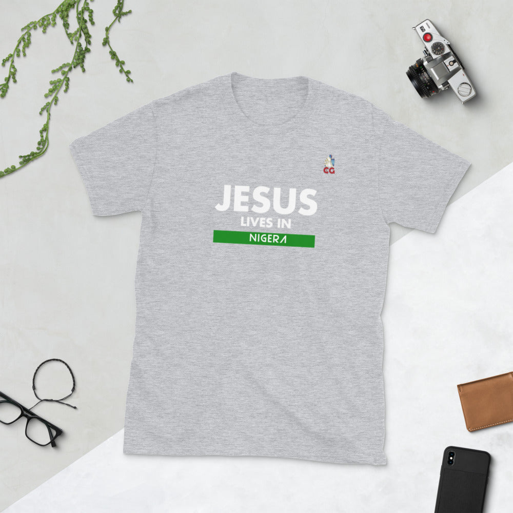 "JESUS LIVES IN NIGERIA" - Short-Sleeve Unisex T-Shirt