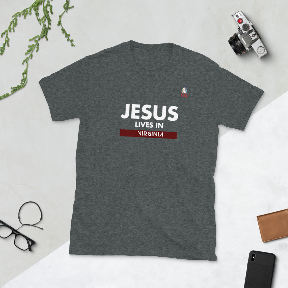 "JESUS LIVES IN VIRGINIA" - Short-Sleeve Unisex T-Shirt