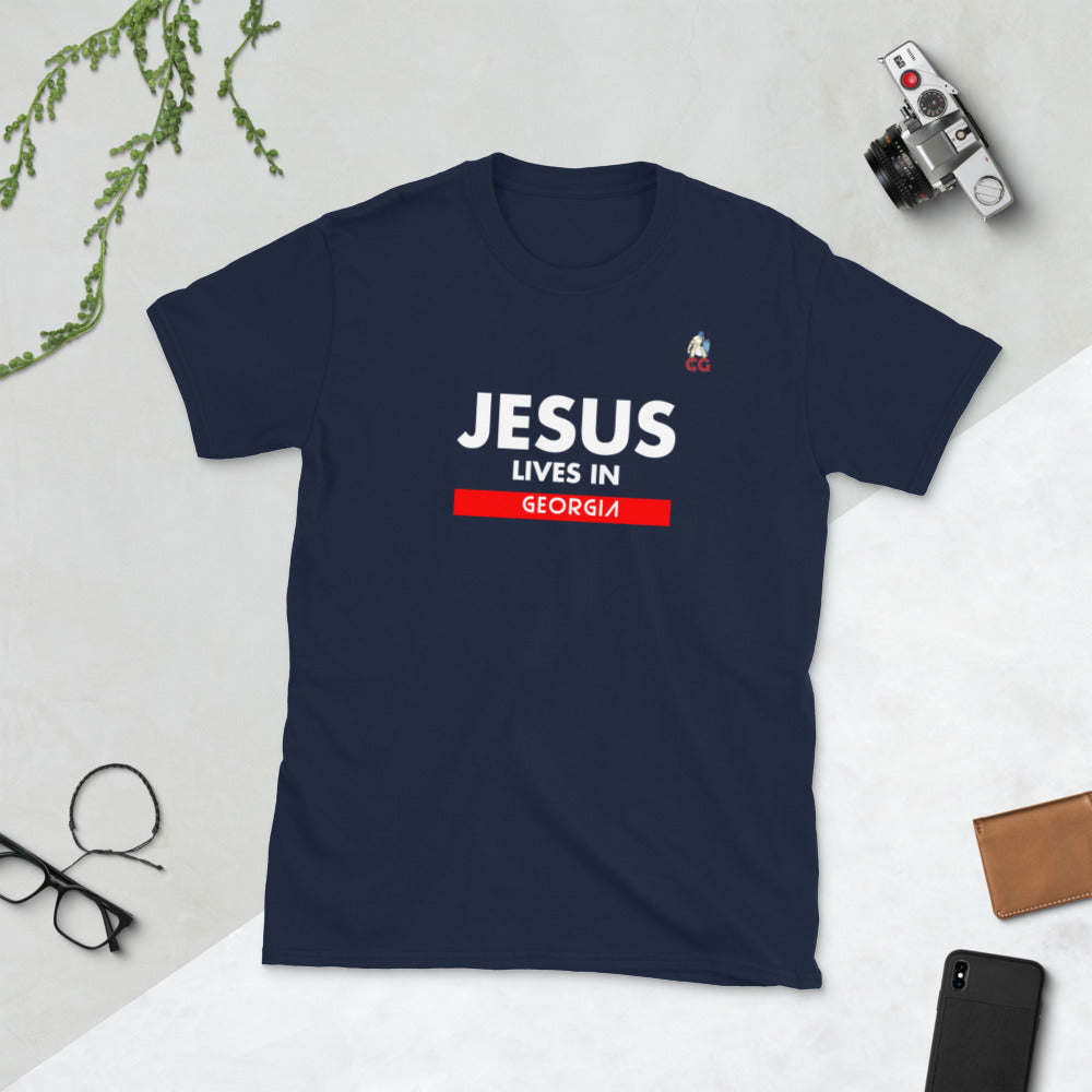 "JESUS LIVES IN GEORGIA" - Short-Sleeve Unisex T-Shirt