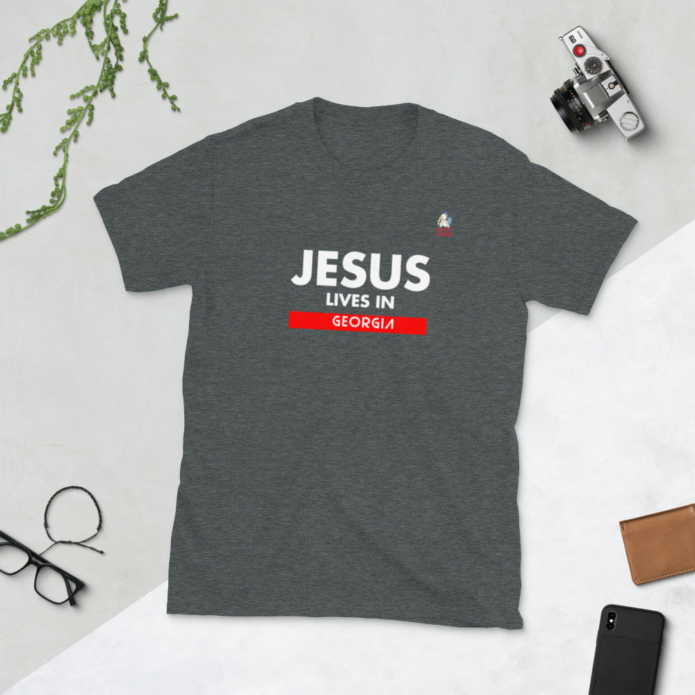 "JESUS LIVES IN GEORGIA" - Short-Sleeve Unisex T-Shirt