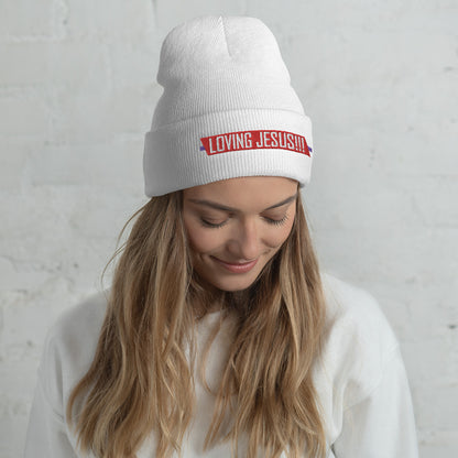 "LOVING JESUS" - Cuffed Beanie