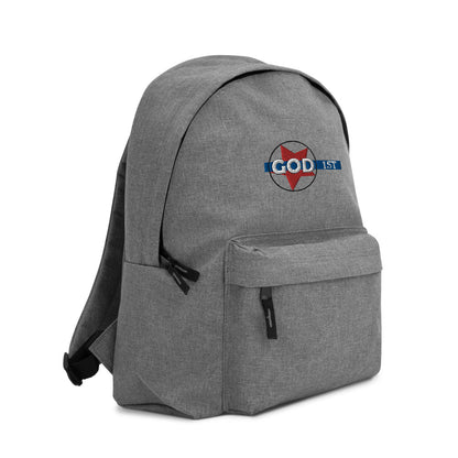 "GOD FIRST" - Embroidered Backpack