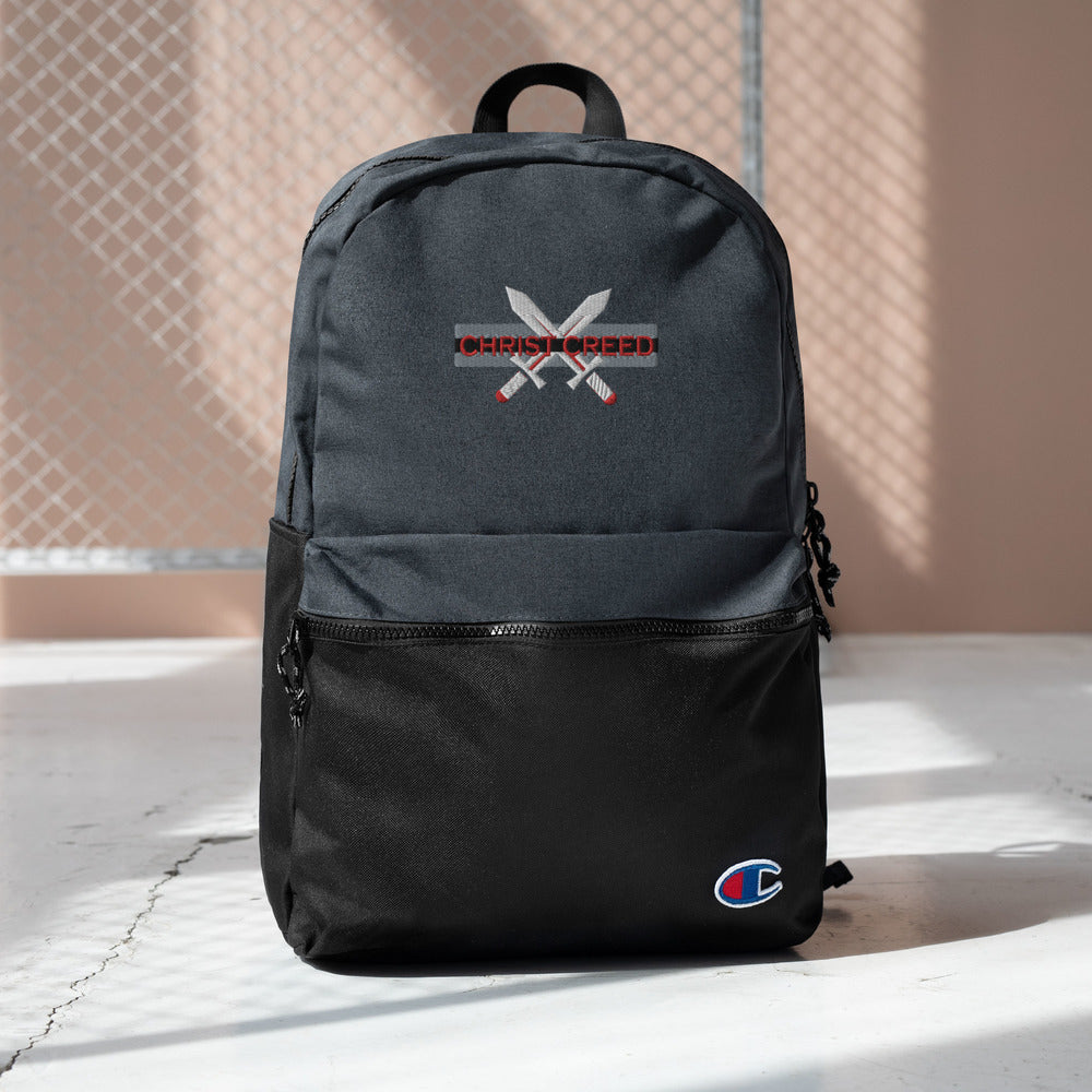 "CHRIST CREED" - Embroidered Champion Backpack