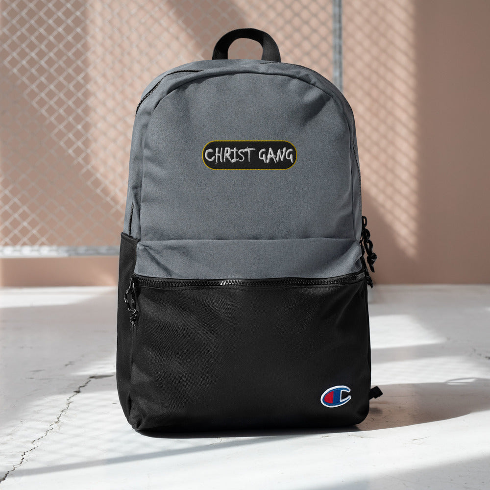 "CHRIST GANG" - Embroidered Champion Backpack