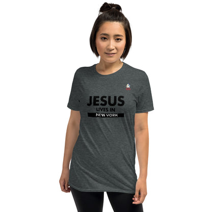 "JESUS LIVES IN NEW YORK" - Short-Sleeve Unisex T-Shirt