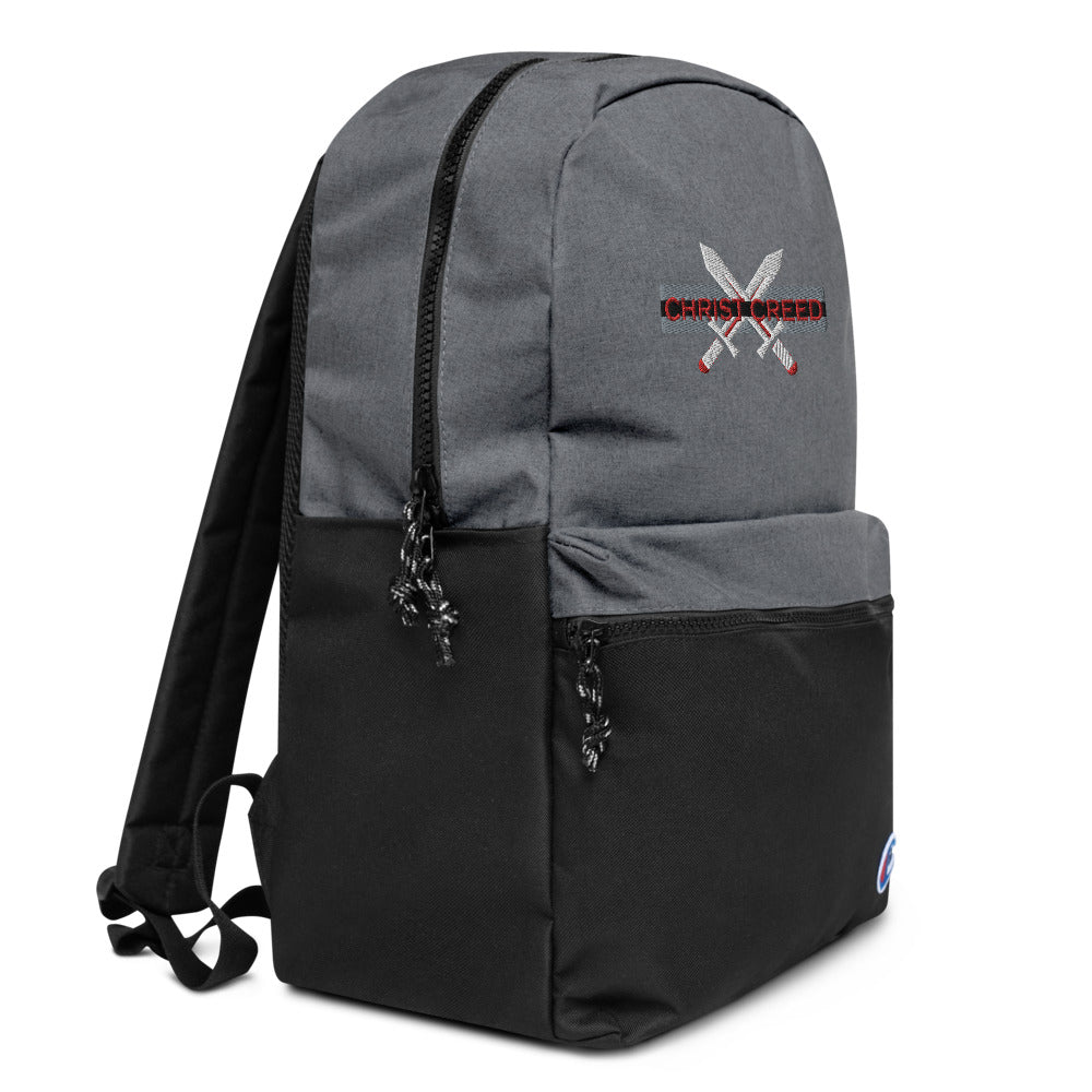 "CHRIST CREED" - Embroidered Champion Backpack