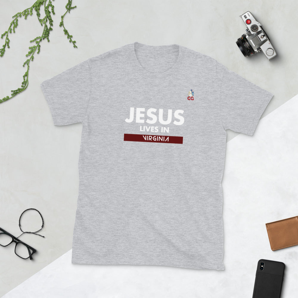 "JESUS LIVES IN VIRGINIA" - Short-Sleeve Unisex T-Shirt