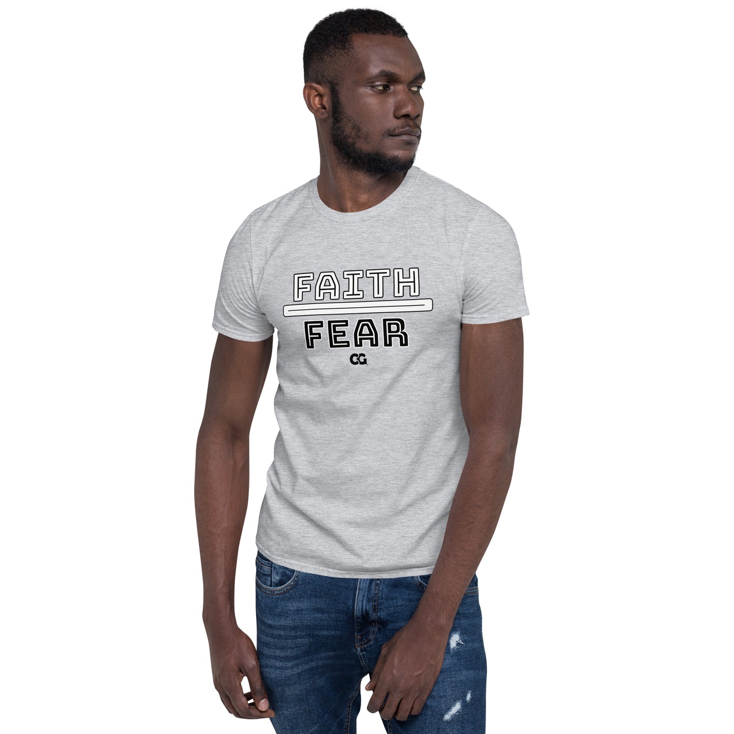 "FAITH OVER FEAR" - Short-Sleeve Unisex T-Shirt