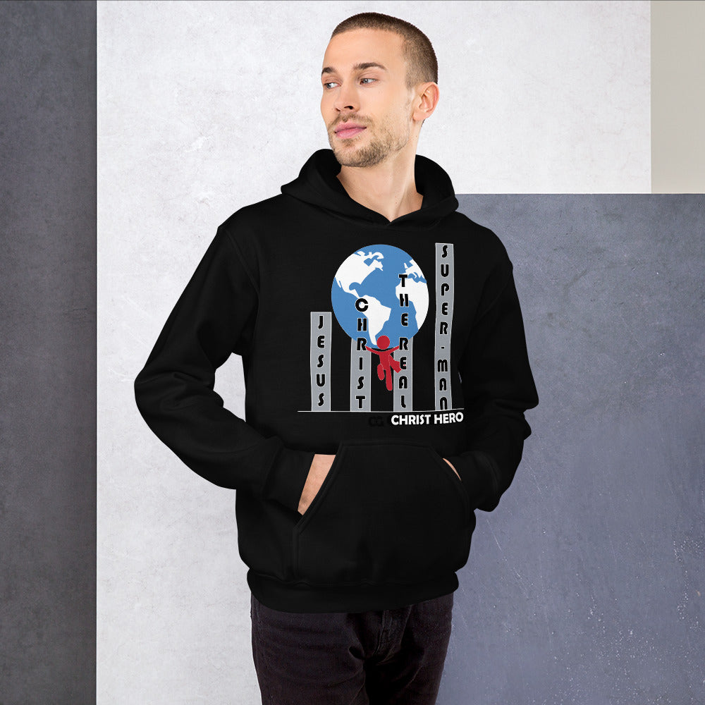 "JESUS CHRIST THE REAL SUPER-MAN" - Unisex Hoodie