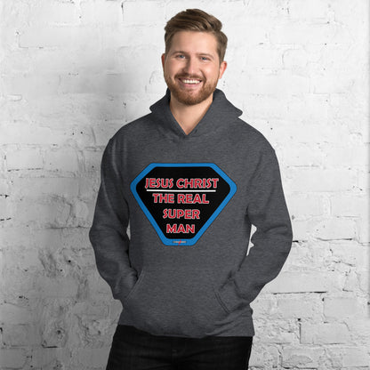 "JESUS CHRIST THE REAL SUPER MAN" - Unisex Hoodie