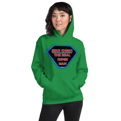 "JESUS CHRIST THE REAL SUPER MAN" - Unisex Hoodie