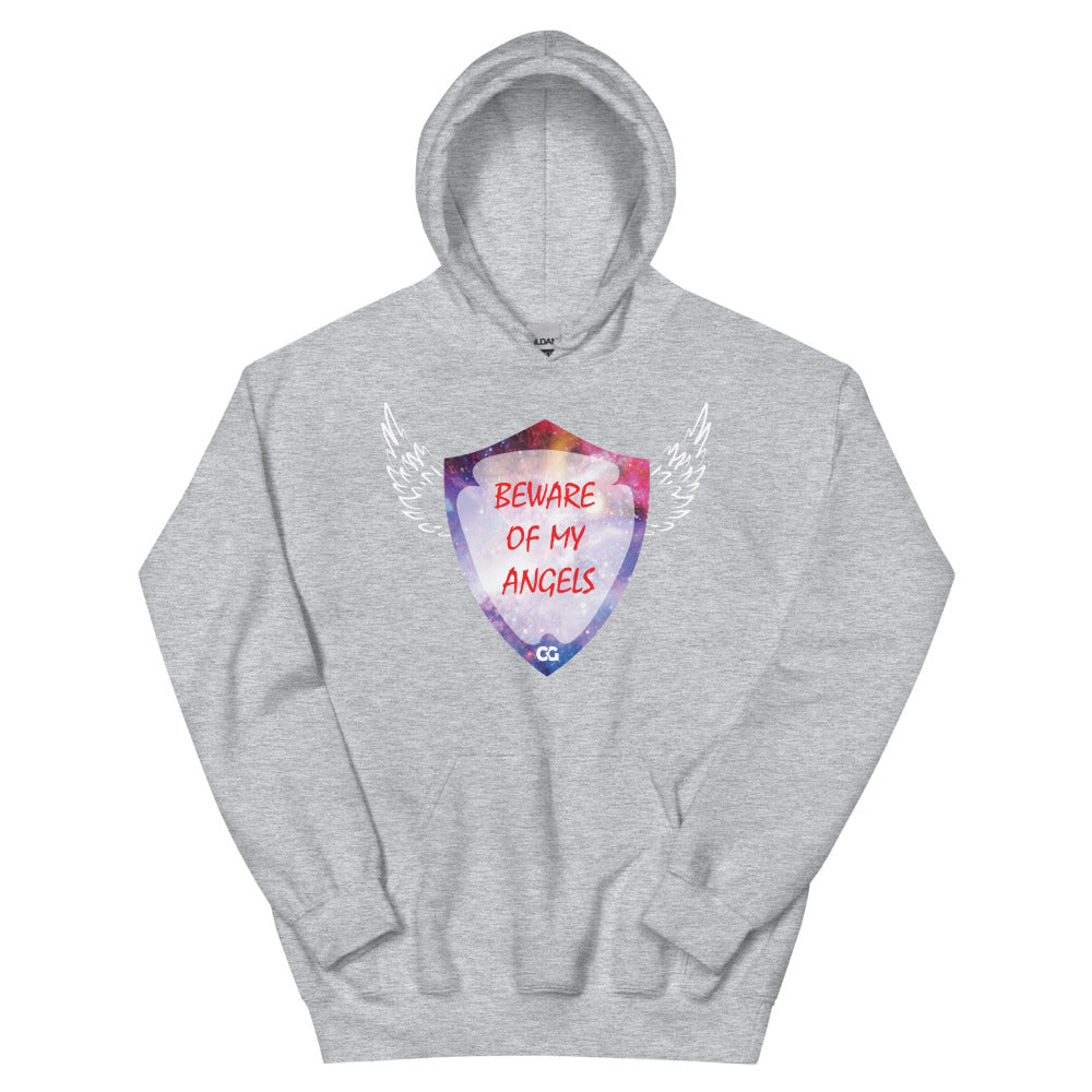 "BEWARE OF MY ANGELS" - Unisex Hoodie