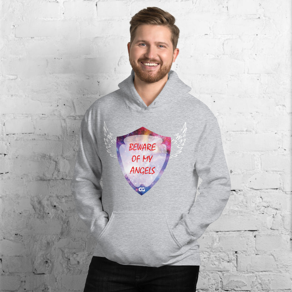 "BEWARE OF MY ANGELS" - Unisex Hoodie