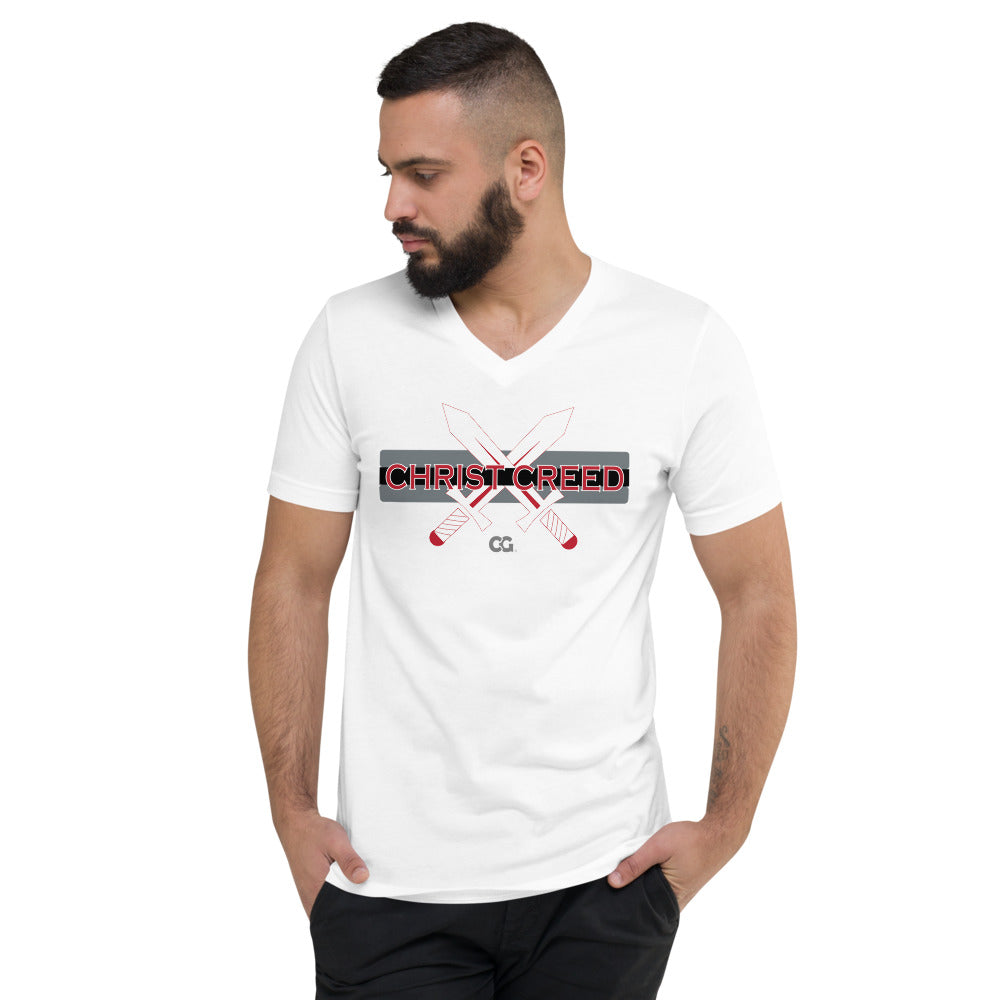 "CHRIST CREED" - Unisex Short Sleeve V-Neck T-Shirt